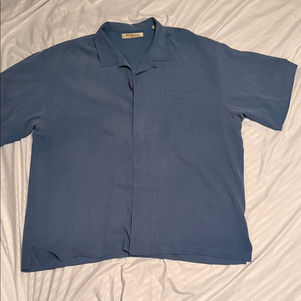 Tommy Bahama Men's Casual Blue Button Down Shirt